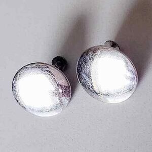 Vintage BAB Sterling Silver Round Stud Earrings 925